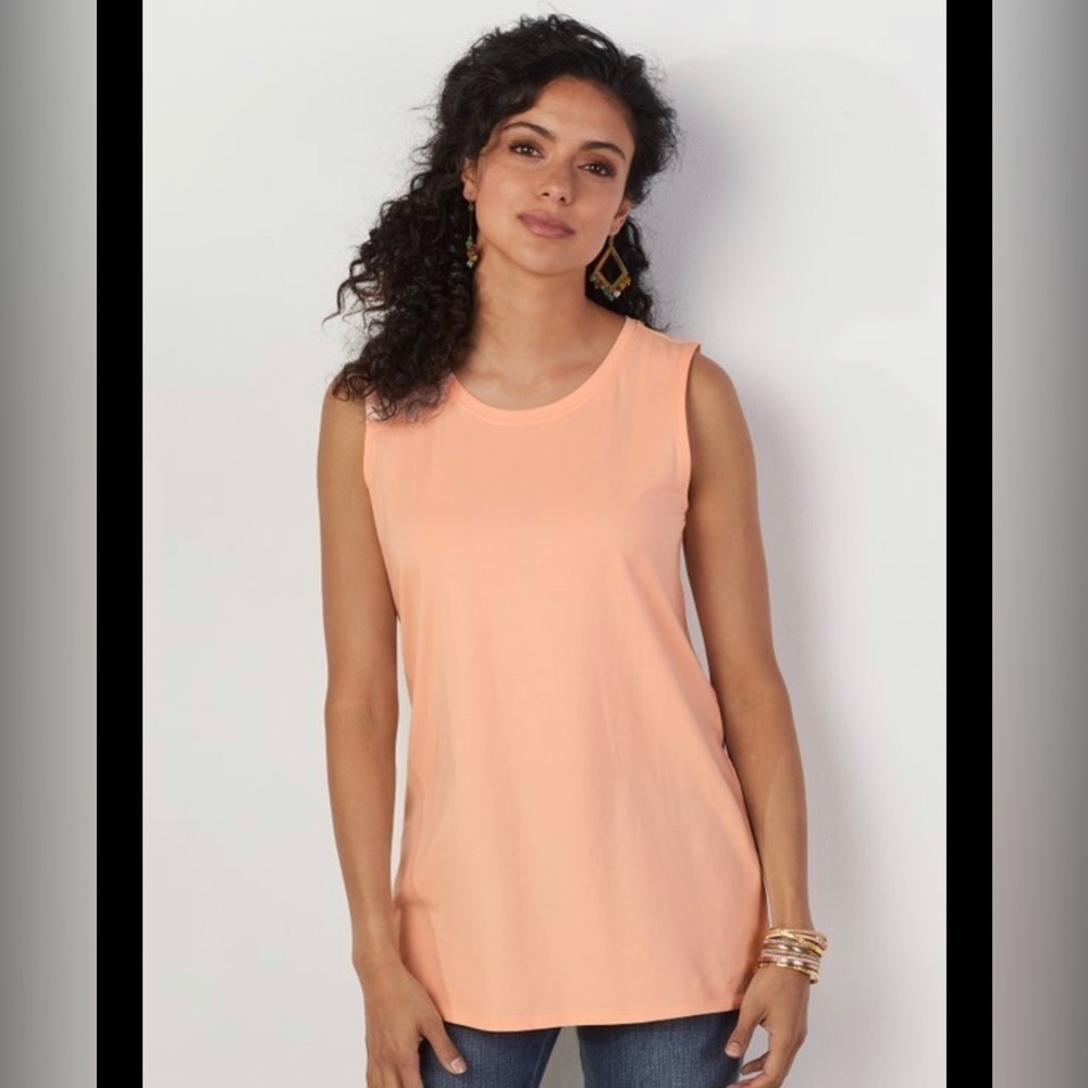 Soft Surroundings Tiffany Pima Cotton Tank Top | Medium